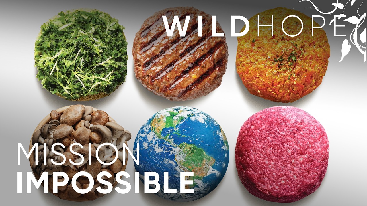 Wild Hope: Mission Impossible artwork, with plants, burgers and planet Earth